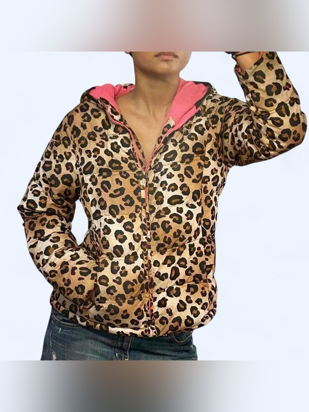 Y2K Animal Print Puffer Jacket by Faded Glory!
